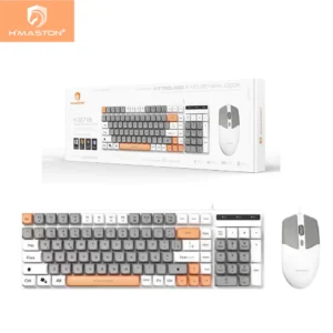 Kit Teclado e Mouse Gamer H'Maston KB718 Tricolor Flutuante 101 Teclas